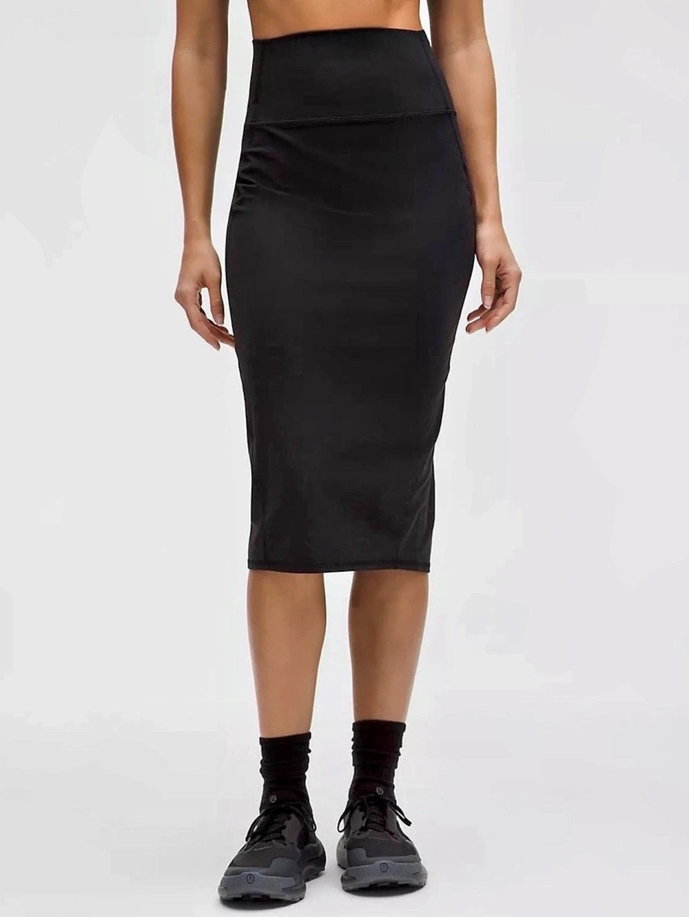 lululemon Nulu Slim-Fit High-Rise Midi Skirt Black Size 8